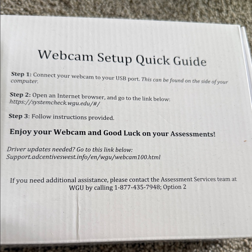 Webcam Setup Quick Guide - Picture 5 of 6